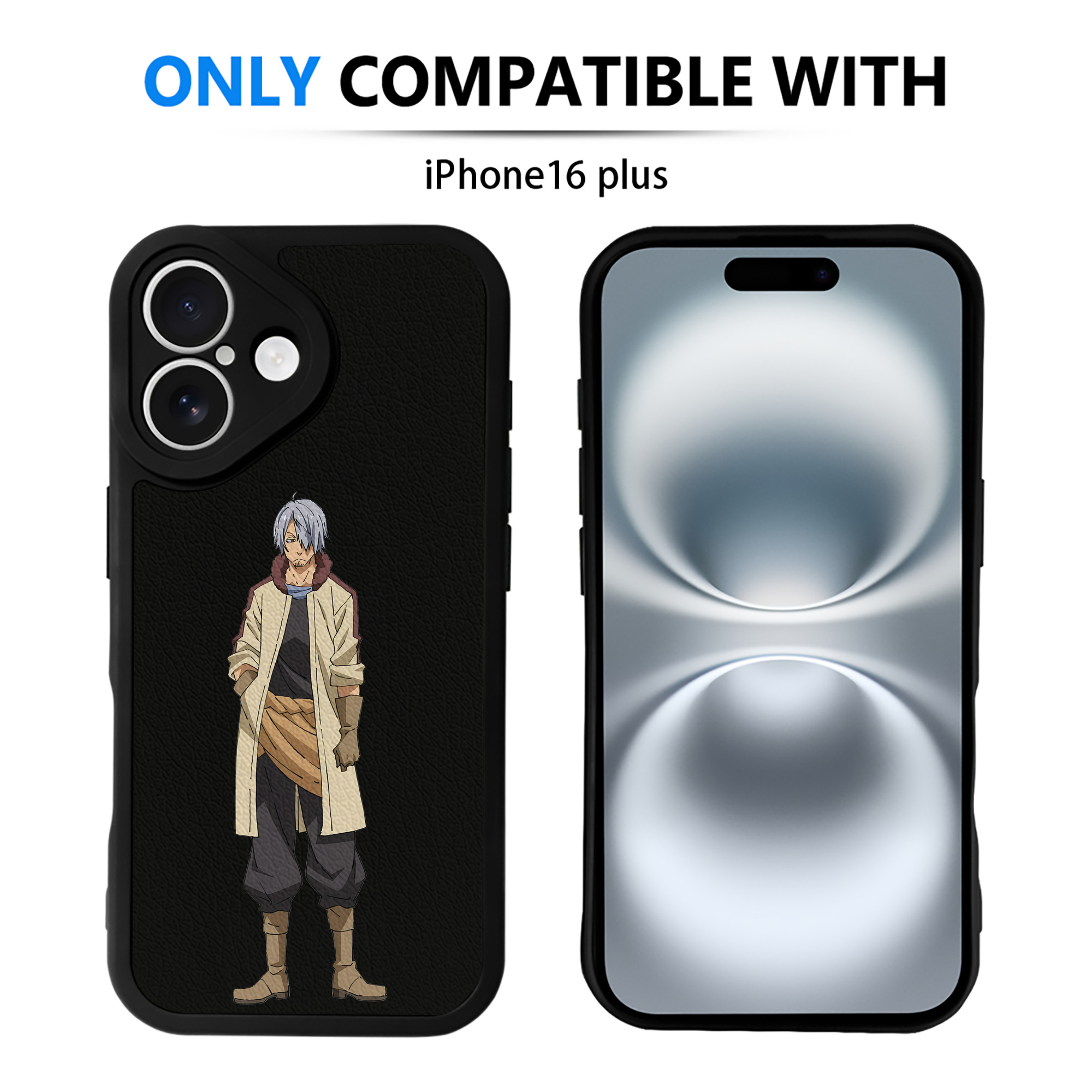 （画像用） 転スラ Regarding Reincarnated to Slime 【iPhone 16シリーズ対応】シリコンスマホケース（レザー調） 材質：シリコン